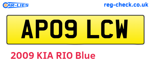 AP09LCW are the vehicle registration plates.