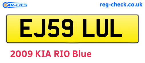 EJ59LUL are the vehicle registration plates.