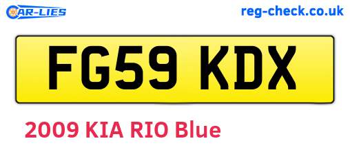 FG59KDX are the vehicle registration plates.