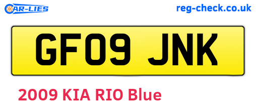GF09JNK are the vehicle registration plates.