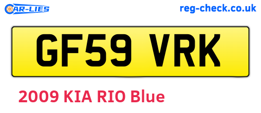 GF59VRK are the vehicle registration plates.