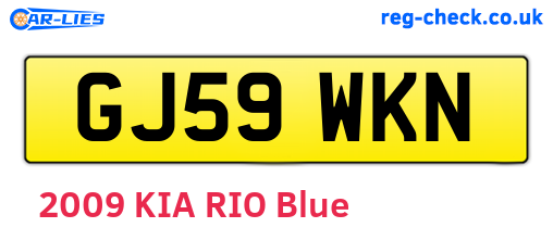 GJ59WKN are the vehicle registration plates.