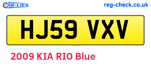HJ59VXV are the vehicle registration plates.