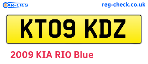 KT09KDZ are the vehicle registration plates.