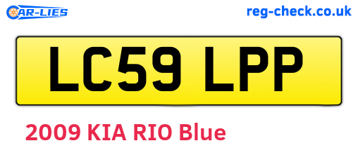 LC59LPP are the vehicle registration plates.