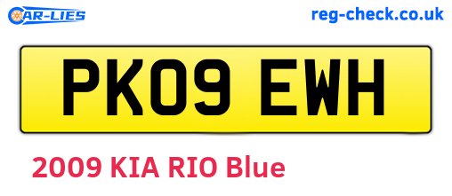 PK09EWH are the vehicle registration plates.