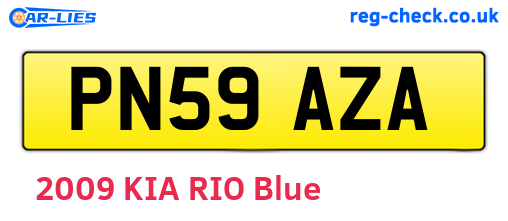 PN59AZA are the vehicle registration plates.