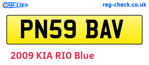 PN59BAV are the vehicle registration plates.