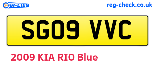 SG09VVC are the vehicle registration plates.