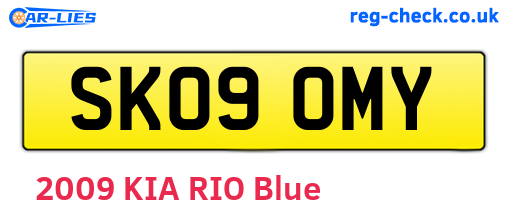 SK09OMY are the vehicle registration plates.