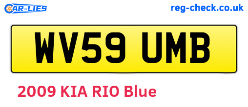 WV59UMB are the vehicle registration plates.