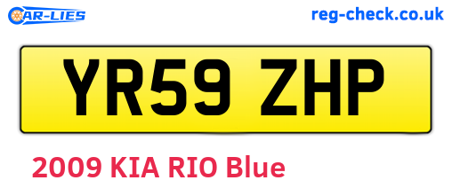 YR59ZHP are the vehicle registration plates.