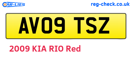 AV09TSZ are the vehicle registration plates.