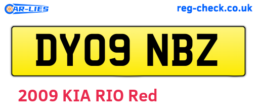 DY09NBZ are the vehicle registration plates.