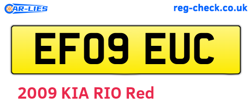 EF09EUC are the vehicle registration plates.