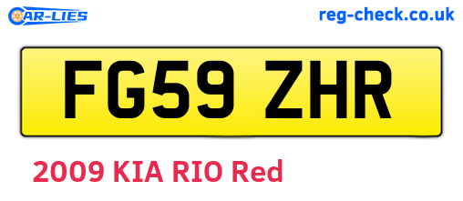 FG59ZHR are the vehicle registration plates.