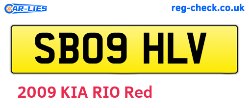 SB09HLV are the vehicle registration plates.