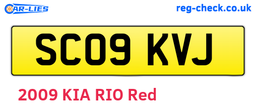 SC09KVJ are the vehicle registration plates.