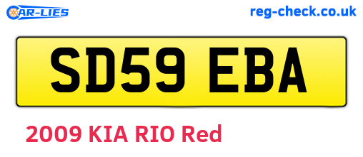 SD59EBA are the vehicle registration plates.