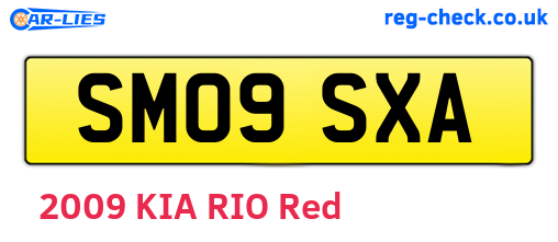 SM09SXA are the vehicle registration plates.