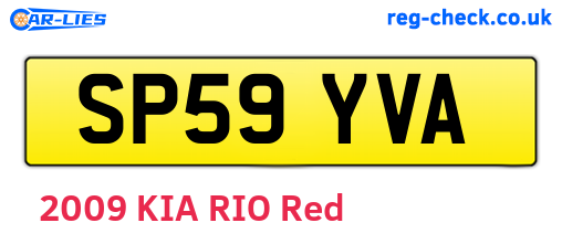 SP59YVA are the vehicle registration plates.