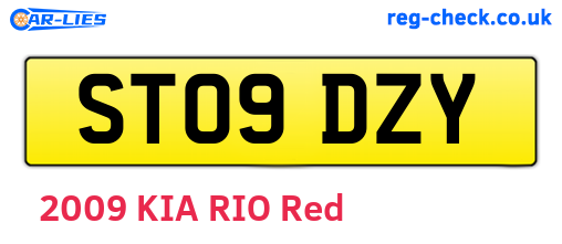 ST09DZY are the vehicle registration plates.