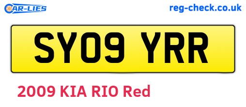 SY09YRR are the vehicle registration plates.