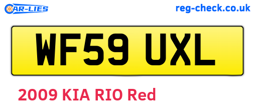 WF59UXL are the vehicle registration plates.