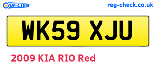 WK59XJU are the vehicle registration plates.