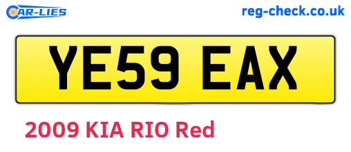 YE59EAX are the vehicle registration plates.