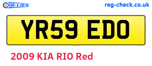 YR59EDO are the vehicle registration plates.