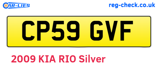 CP59GVF are the vehicle registration plates.