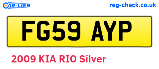FG59AYP are the vehicle registration plates.