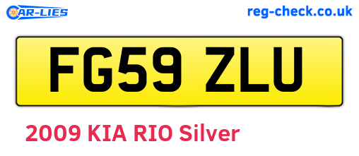 FG59ZLU are the vehicle registration plates.