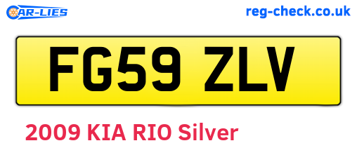 FG59ZLV are the vehicle registration plates.