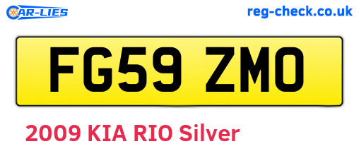 FG59ZMO are the vehicle registration plates.