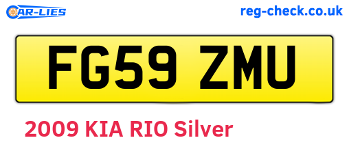 FG59ZMU are the vehicle registration plates.