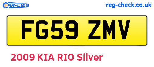FG59ZMV are the vehicle registration plates.