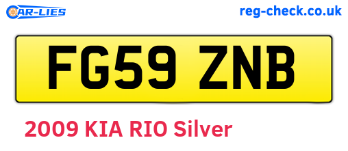 FG59ZNB are the vehicle registration plates.