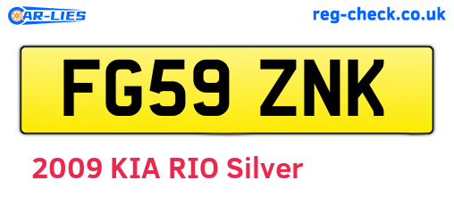 FG59ZNK are the vehicle registration plates.