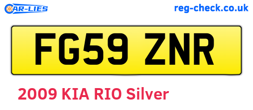 FG59ZNR are the vehicle registration plates.