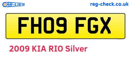 FH09FGX are the vehicle registration plates.