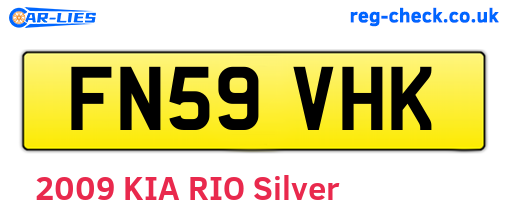 FN59VHK are the vehicle registration plates.