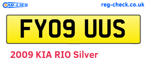 FY09UUS are the vehicle registration plates.