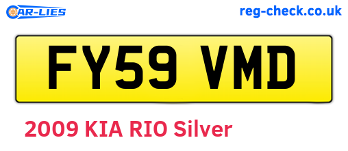 FY59VMD are the vehicle registration plates.