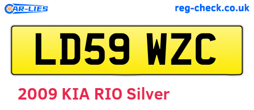 LD59WZC are the vehicle registration plates.