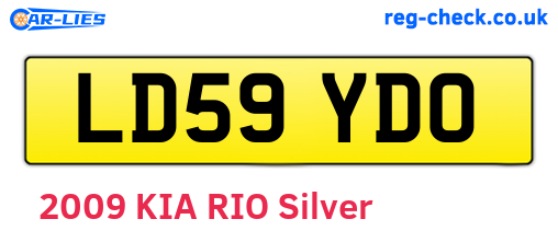 LD59YDO are the vehicle registration plates.