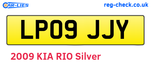 LP09JJY are the vehicle registration plates.