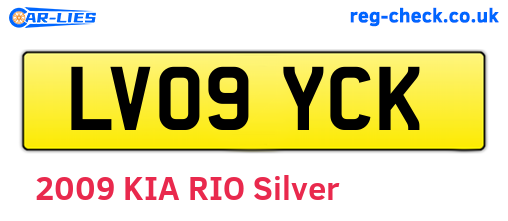 LV09YCK are the vehicle registration plates.