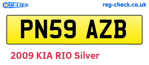 PN59AZB are the vehicle registration plates.